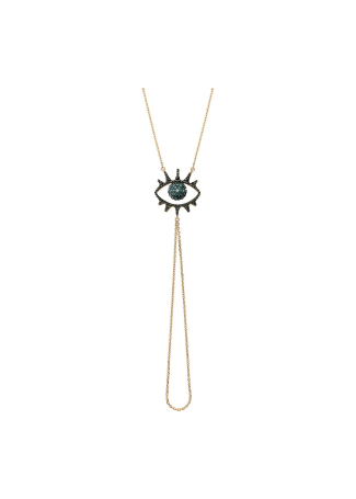 Bracelet, Bracelet-Ring Bee Goddess Eye Light Rose Gold, Silver