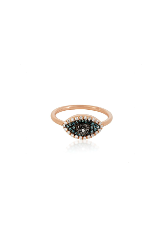 Кольцо Bee Goddess Eye Light Розовое золото