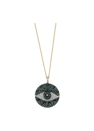 Колье Bee Goddess Eye Light Розовое золото