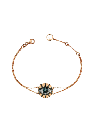 Браслет Bee Goddess Eye Light Розовое золото