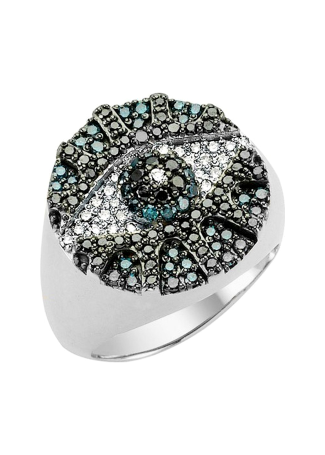 Кольцо Bee Goddess Eye Light Белое золото