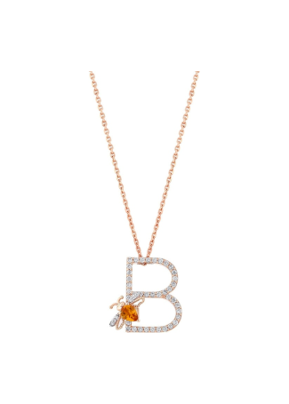 Колье Bee Goddess Bee Розовое золото