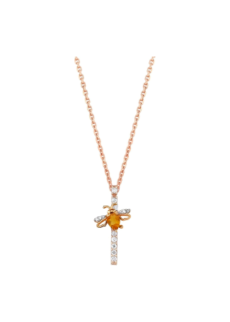 Колье Bee Goddess Bee Розовое золото