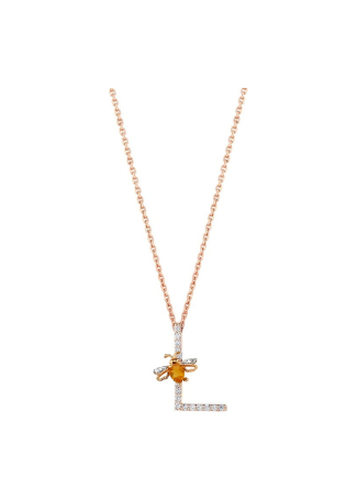 Колье Bee Goddess Bee Розовое золото