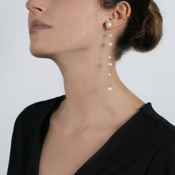 Серьги Utopia Dots Белое золото