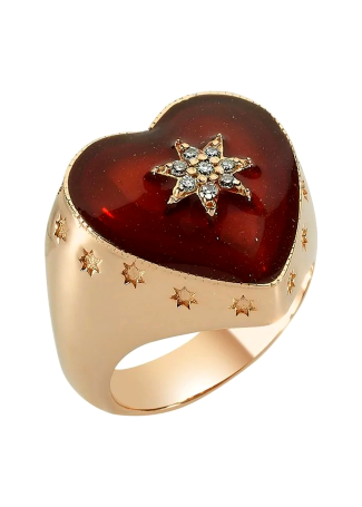 Кольцо Bee Goddess Queen of Hearts Розовое золото