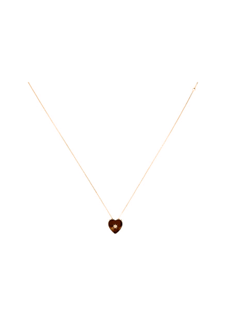Bee Goddess Queen of Hearts Rose Gold Necklace