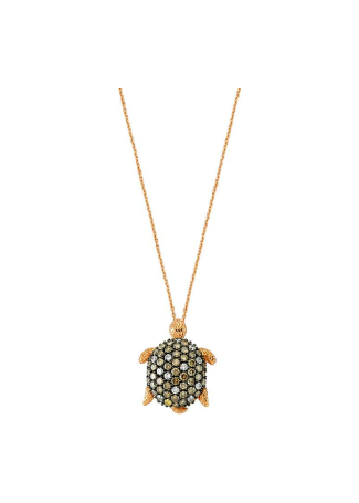 Колье Bee Goddess Turtle Розовое золото