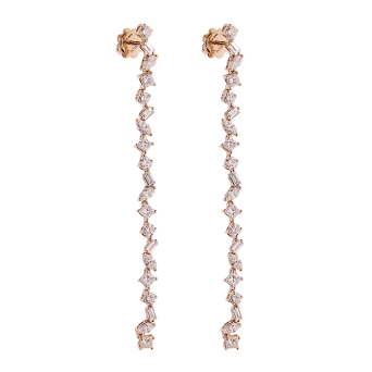 Серьги Damiani Fantasy Cut Розовое золото