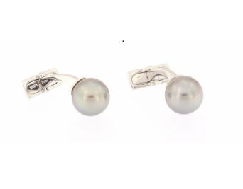 Запонки Damiani Pearl Белое золото