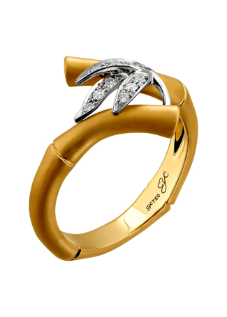 Кольцо CarreraYCarrera Bambu Желтое золото
