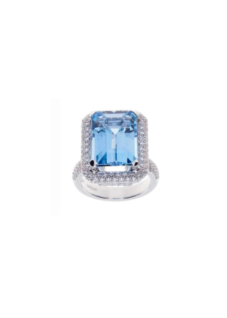 Кольцо Damiani Minou full pavè Белое золото