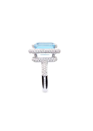 Кольцо Damiani Minou full pavè Белое золото