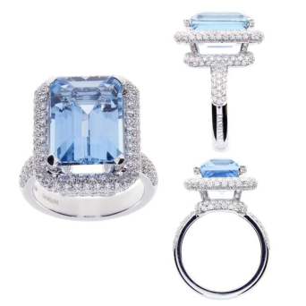 Кольцо Damiani Minou full pavè Белое золото