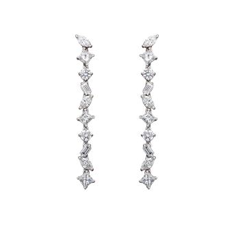 Серьги Damiani Fantasy Cut Белое золото