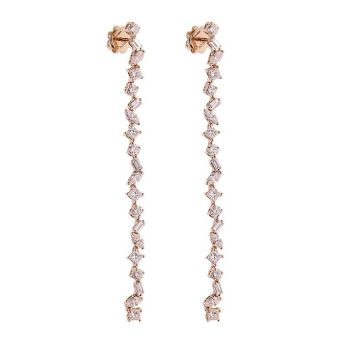Серьги Damiani Fantasy Cut Розовое золото