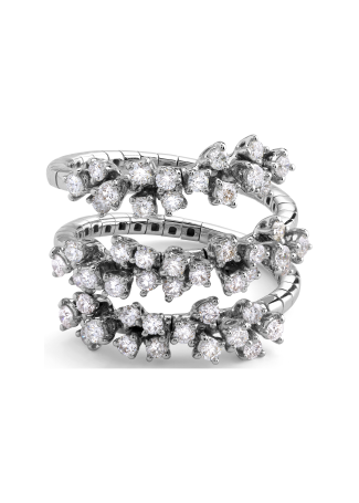 Кольцо Damiani Mimosa Flexi Белое золото