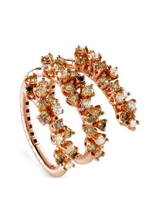 Кольцо Damiani Mimosa Flexi Розовое золото