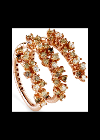Алқа, Сақина Damiani Mimosa Flexi Қызғылт алтын