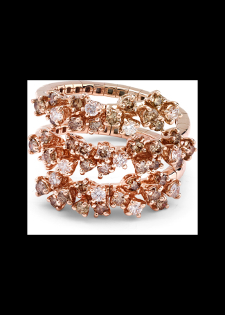 Алқа, Сақина Damiani Mimosa Flexi Қызғылт алтын
