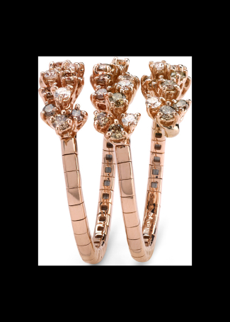 Алқа, Сақина Damiani Mimosa Flexi Қызғылт алтын