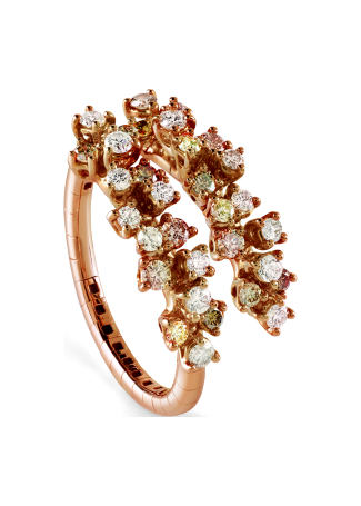 Кольцо Damiani Mimosa Flexi Розовое золото