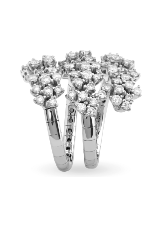 Кольцо Damiani Mimosa Flexi Белое золото