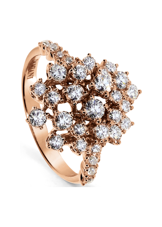 Кольцо Damiani Mimosa Розовое золото