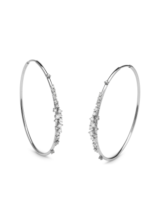 Серьги Damiani Mimosa Flexi Белое золото