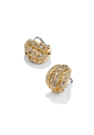 Серьги Damiani Spicchi luna Желтое золото