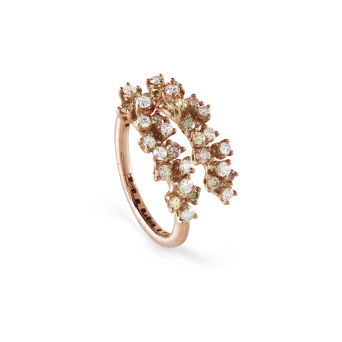 Кольцо Damiani Mimosa Flexi Розовое золото