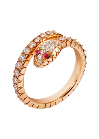 Кольцо Crivelli Snake Розовое золото