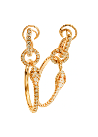 Серьги Crivelli Snake Розовое золото