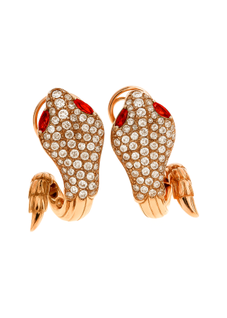 Серьги Crivelli Snake Розовое золото