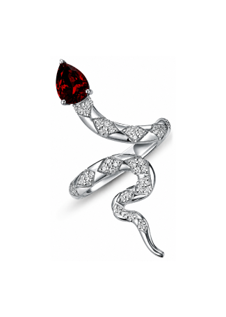 Cuff, Ring, Cufflinks, Necklace Geoma Snake Silver