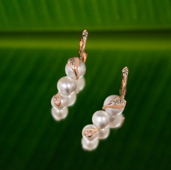 Серьги Utopia Flora Bloom Розовое золото