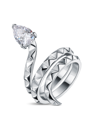 Cuff, Ring, Cufflinks, Necklace Geoma Snake Silver