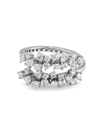 Кольцо Damiani Mimosa Flexi Белое золото