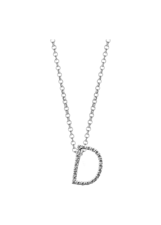 Колье Geoma Letter G Белое золото
