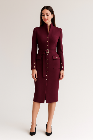 Платье Zardozi Shades of Burgundy Шерсть