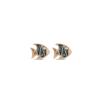 Серьги BeeGoddess Turtle Розовое золото