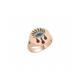 Кольцо BeeGoddess Eye Light Розовое золото