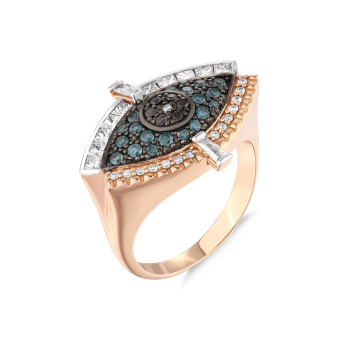 Кольцо BeeGoddess Eye Light Розовое золото