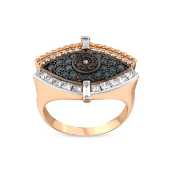 Кольцо BeeGoddess Eye Light Розовое золото