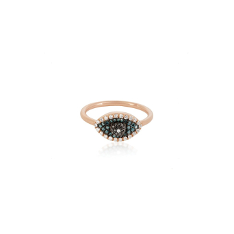 Кольцо BeeGoddess Eye Light Розовое золото