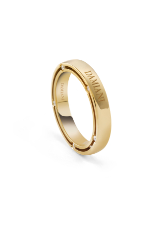 Кольцо обручальное Damiani D.Side Желтое золото