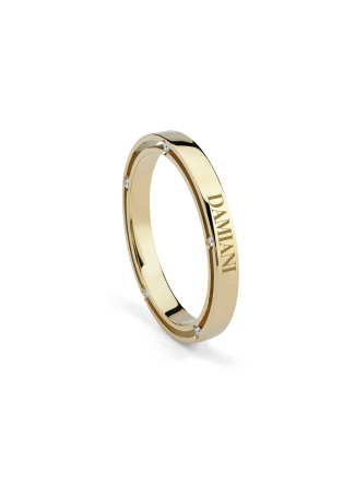 Кольцо обручальное Damiani D.Side Желтое золото