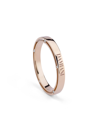 Кольцо обручальное Damiani D.Side Розовое золото