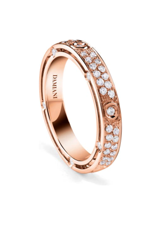 Кольцо обручальное Damiani D.Side Розовое золото