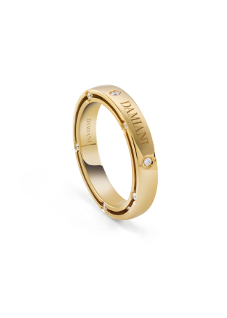 Кольцо обручальное Damiani D.Side Желтое золото